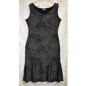 VTG 90s Y2K Jonathan Martin Dress Womens Size 14 Whimsigoth Stretch Lace Print